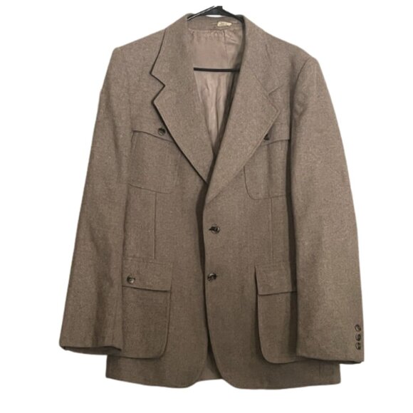 Vntg Webster Hunter Sport Coat Wool Herringbone Tweed Academia Quiet Lux